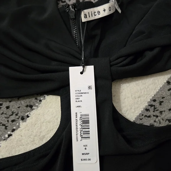 Alice + Olivia Havana cutout mini dress, size 6, NWT - Picture 5 of 14